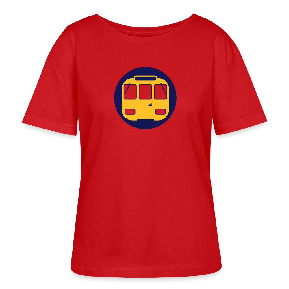 U-Bahntunnel - Relaxed Rundhals Frauen Bio-T-Shirt - Rot