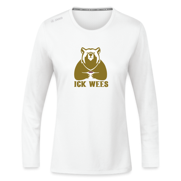 Ick Wees - Frauen Sport Langarmshirt - Weiß