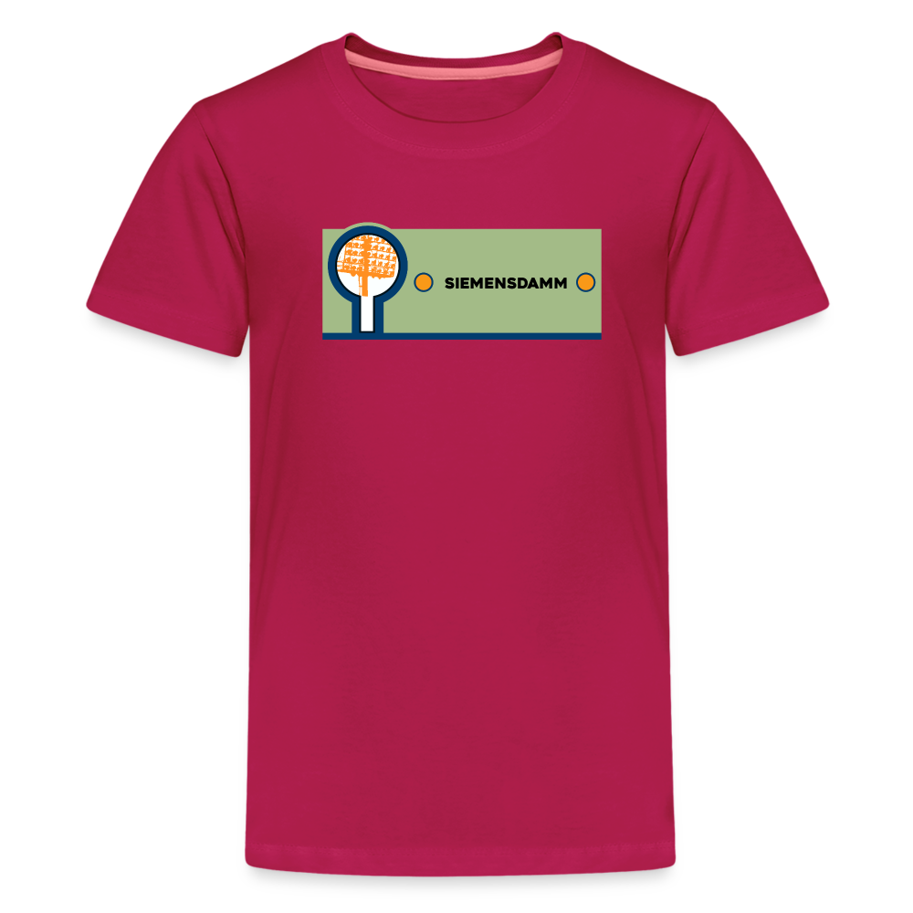 Siemensdamm - Teenager Premium T-Shirt - dunkles Pink