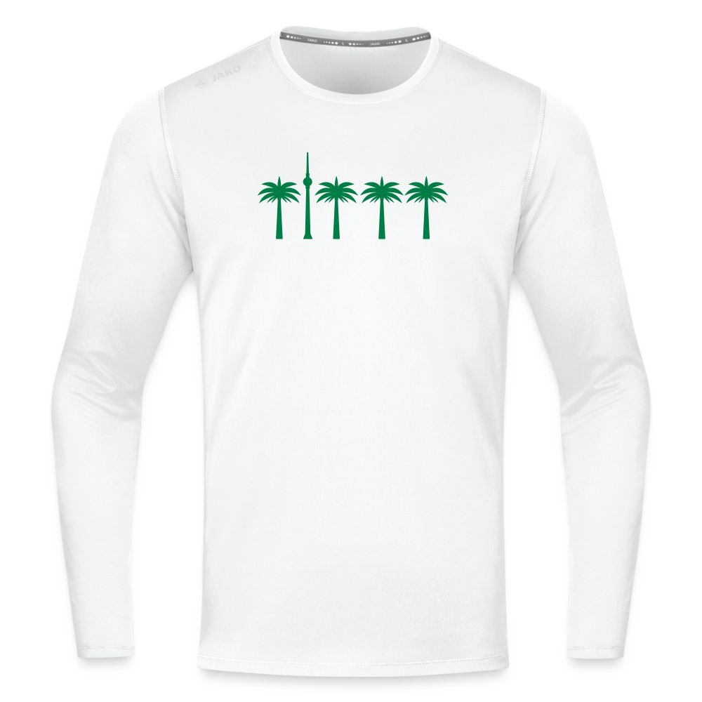 Berlin unter Palmen - Männer Sport Langamshirt - Weiß