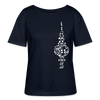 Fernsehturm der Noten - Relaxed Rundhals Frauen Bio-T-Shirt - Navy