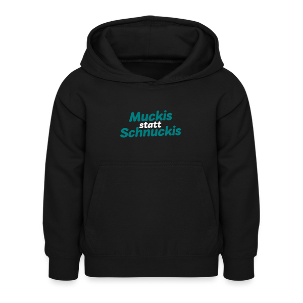 Muckis statt Schnuckis - Kinder Hoodie - Schwarz