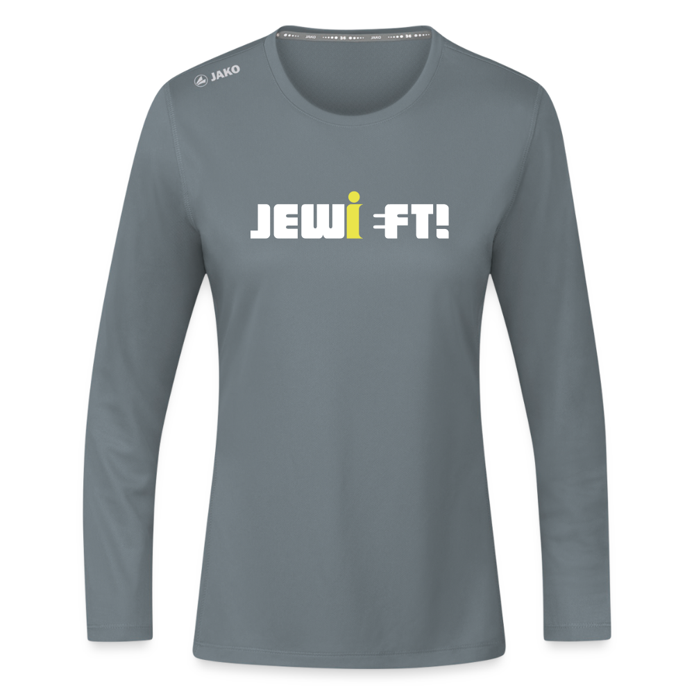 Jewieft! - Frauen Sport Langarmshirt - Grau