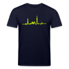 Herzschlag für Fahrradfahrer - Unisex Bio T-Shirt - Navy