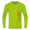 Fernsehturm der Fahrräder - Männer Sport Langamshirt - Neongrün