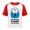 Chef - Kinder Baseball T-Shirt - Weiß/Rot