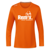 Remix. - Frauen Sport Langarmshirt - Neonorange