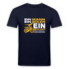 Ein Mann, Ein Biker, Ein Berliner - Unisex Bio T-Shirt - Navy