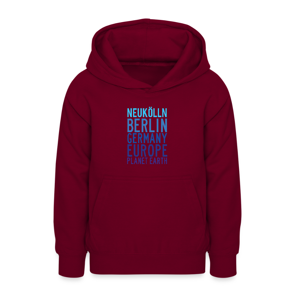 Neukölln Planet Earth - Teenager Hoodie - Bordeaux