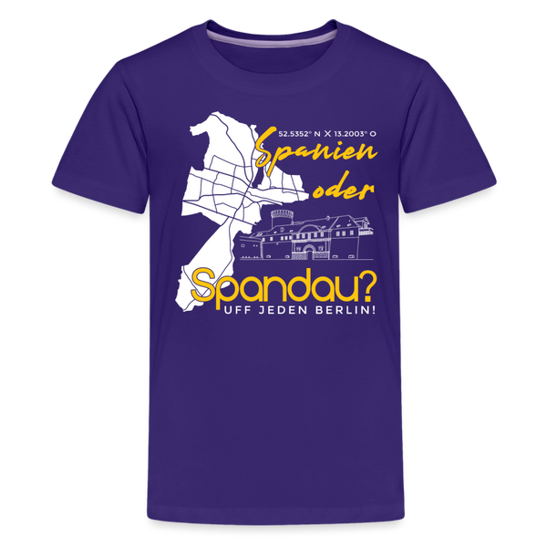 Spanien oder Spandau - Teenager Premium T-Shirt - Lila