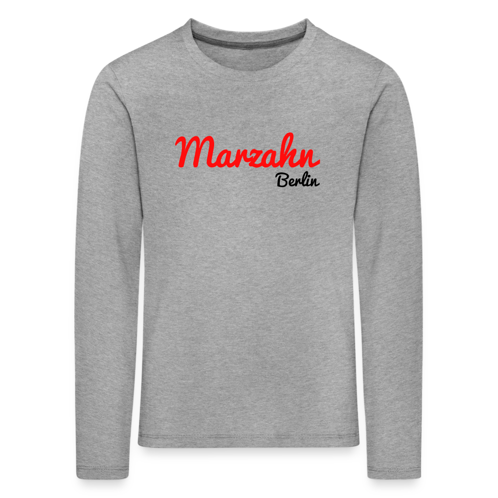 Marzahn Berlin - Kinder Langarmshirt - Grau meliert