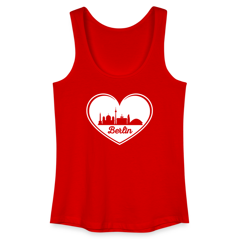 I love Berlin weiß - Frauen Bio Tank Top - Rot