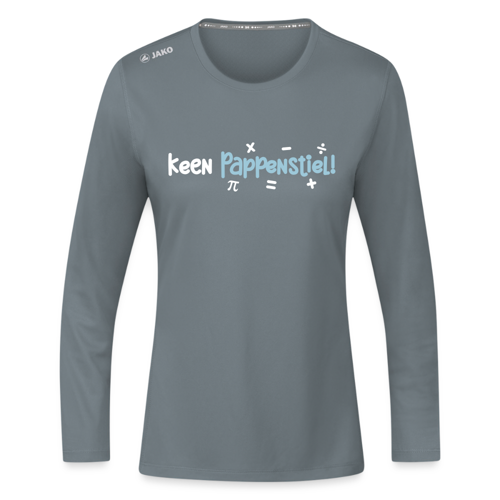 keen Pappenstiel! - Frauen Sport Langarmshirt - Grau