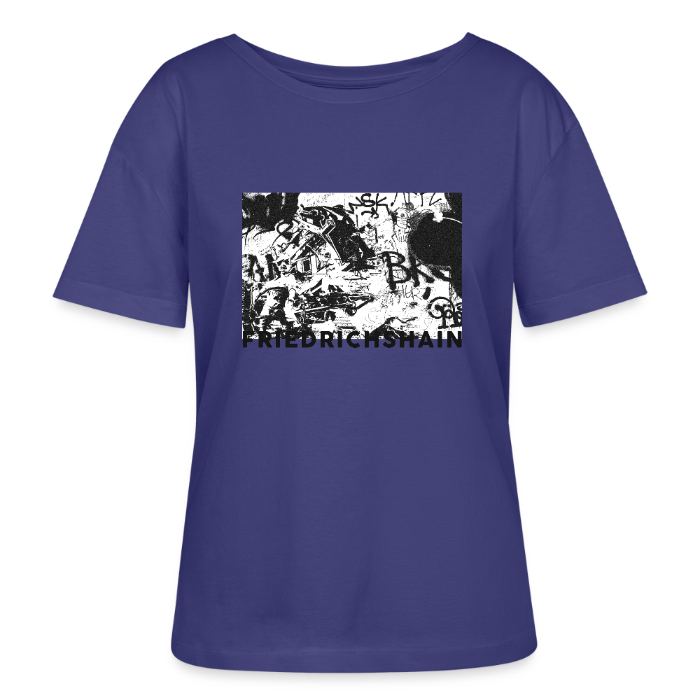 Friedrichshain Graffiti - Relaxed Rundhals Frauen Bio-T-Shirt - Dämmerung
