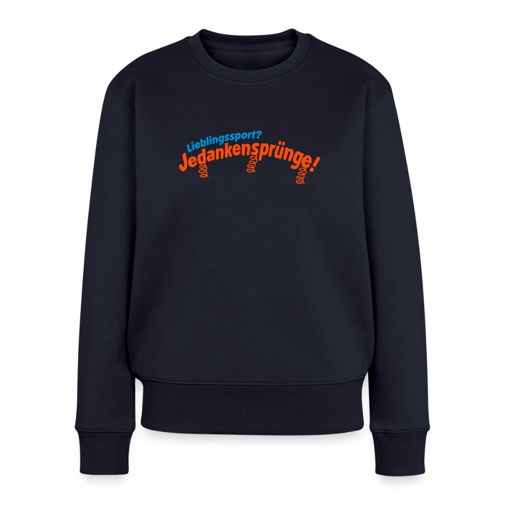 Lieblingssport? Jedankensprünge! - Frauen Premium Pullover - Navy