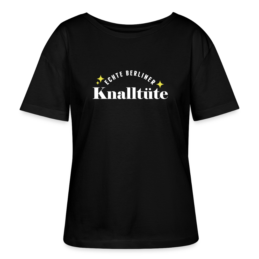 Knalltüte - Relaxed Rundhals Frauen Bio-T-Shirt - Schwarz
