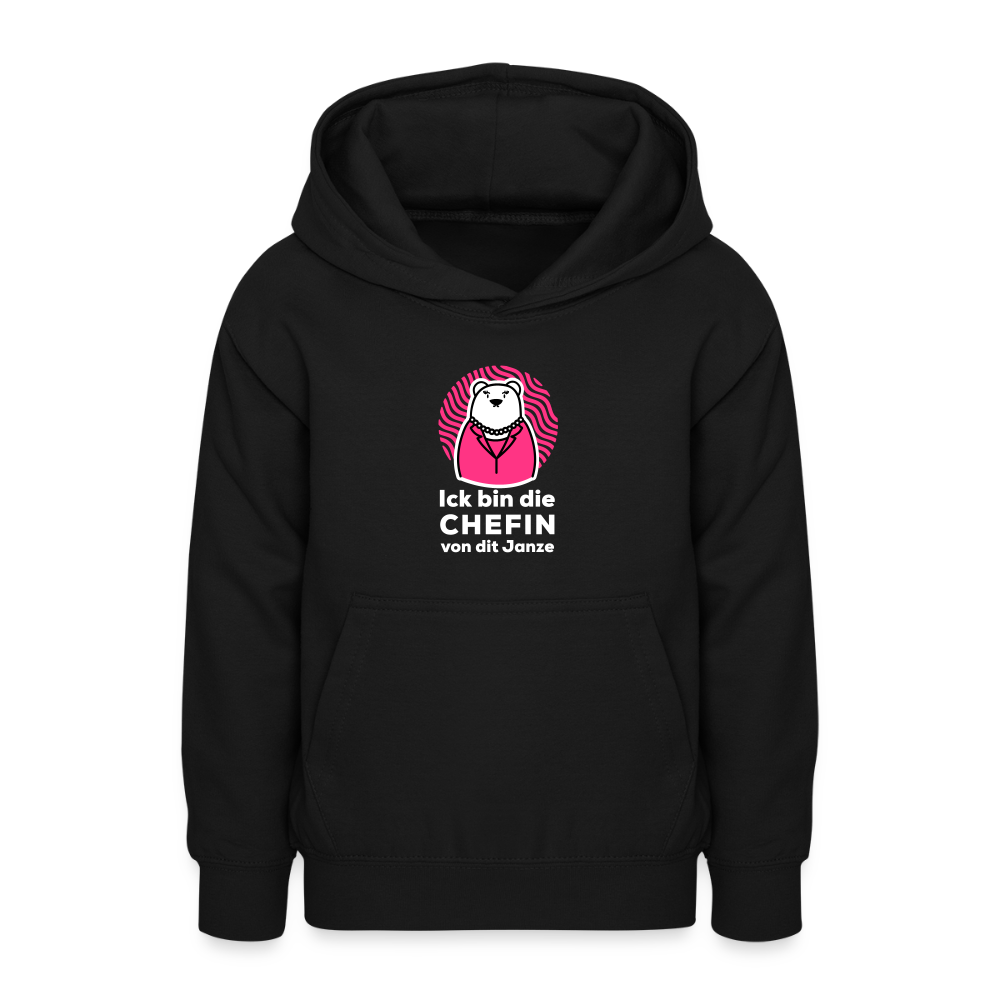 Chefin - Teenager Hoodie - Schwarz