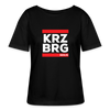 KRZBRG - Relaxed Rundhals Frauen Bio-T-Shirt - Schwarz