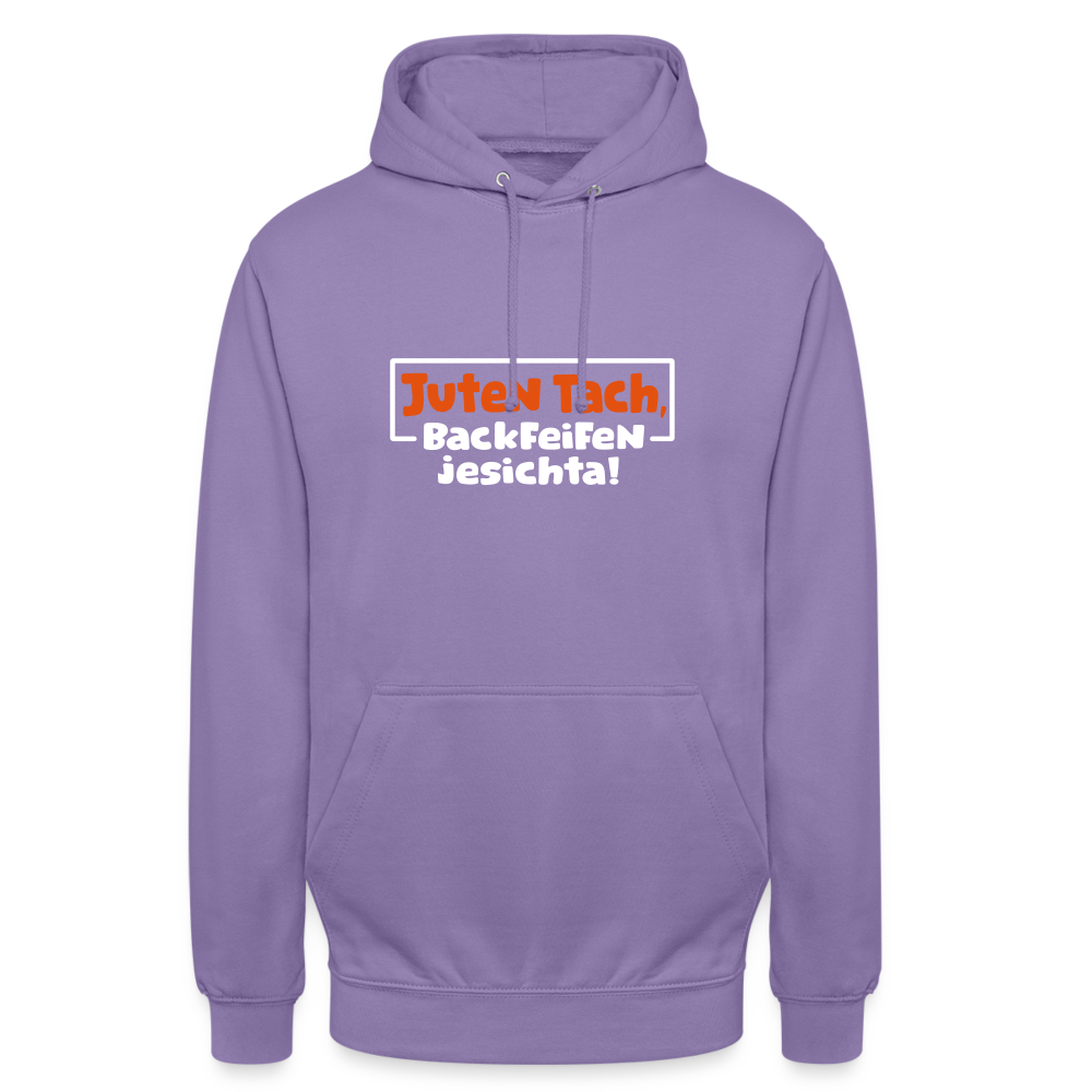 Juten Tach, Backfeifenjesichta! - Unisex Hoodie - Lavendel