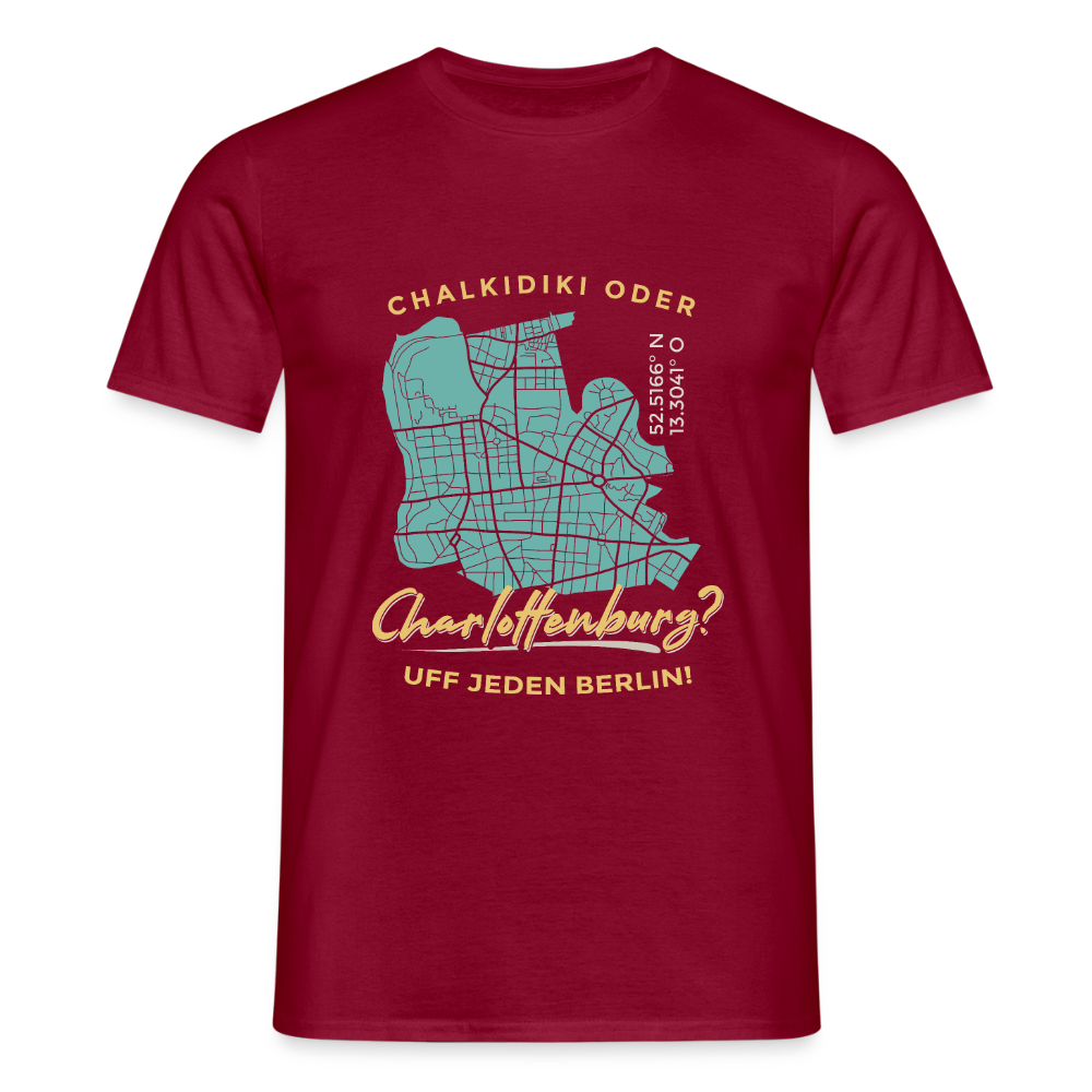 Chalkidiki oder Charlottenburg - Männer Premium T-Shirt - Ziegelrot