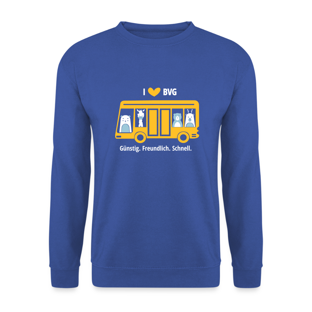 I love BVG - Unisex Pullover - Royalblau