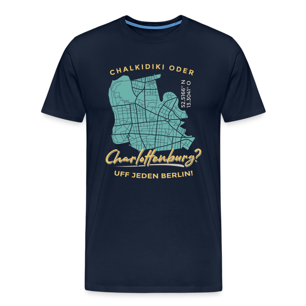 Chalkidiki oder Charlottenburg - Männer Premium T-Shirt - Navy