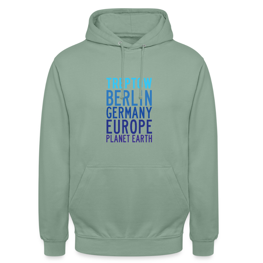 Treptow Planet Earth - Unisex Hoodie - Graugrün