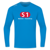 S1 - Männer Sport Langamshirt - Saphirblau
