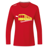 Die U-Bahn kommt - Frauen Sport Langarmshirt - Rot