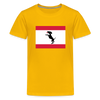 Berliner Flagge mit Hund - Teenager Premium T-Shirt - Sonnengelb