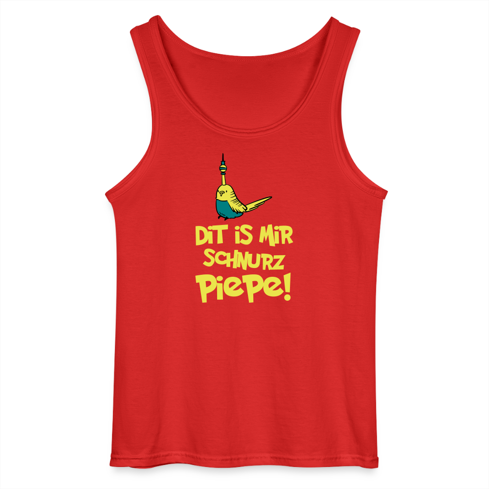 Schnurz Piepe mit Piep - Männer Tank Top - Rot