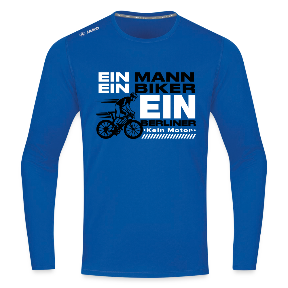 Ein Mann, Ein Biker, Ein Berliner - Männer Sport Langamshirt - Royalblau