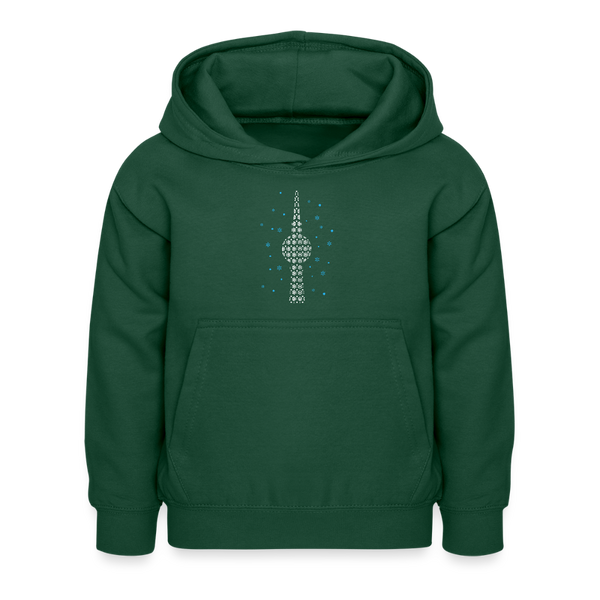 Fernsehchristbaum - Kinder Hoodie - Flaschengrün