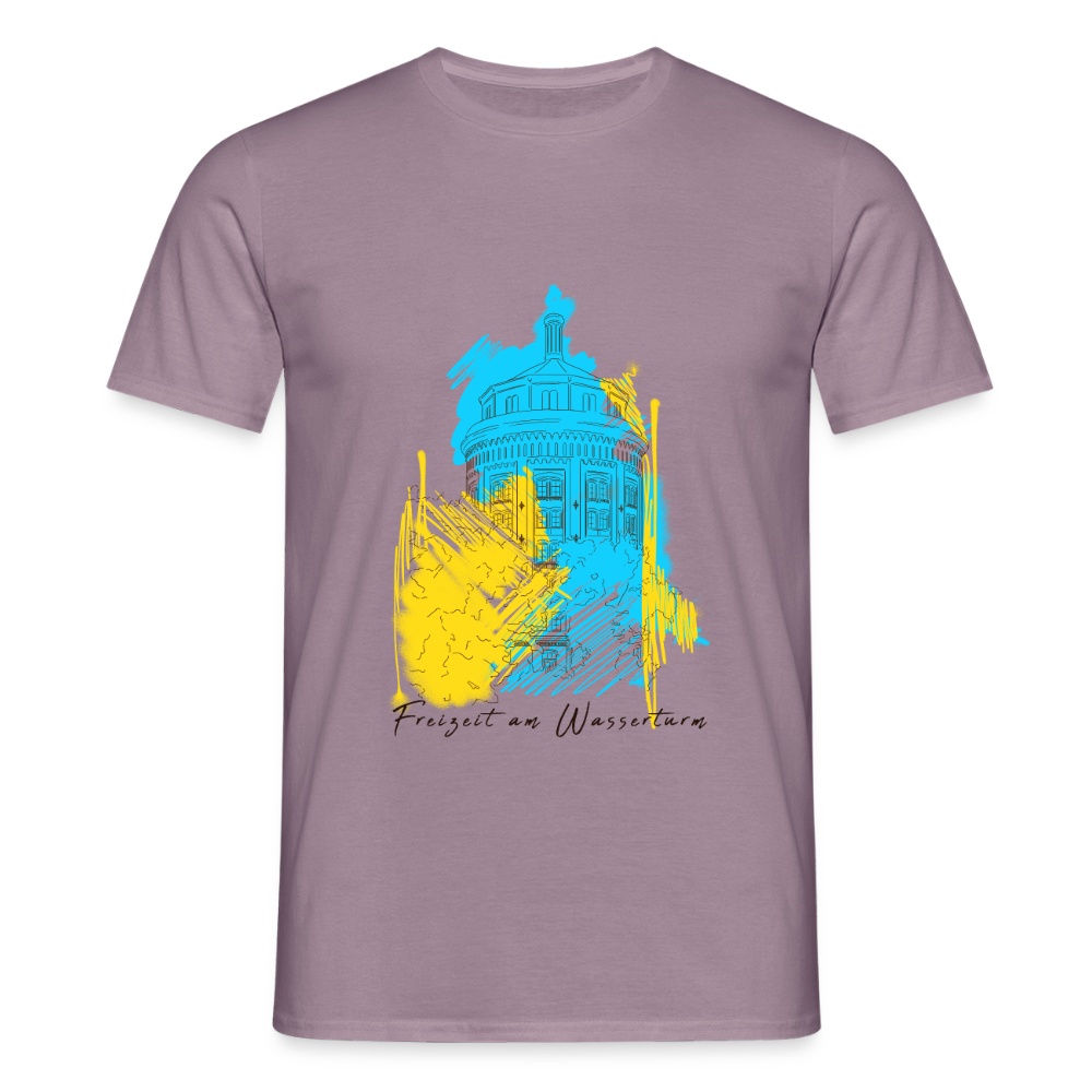 Freizeit am Wasserturm - Männer Premium T-Shirt - Lilagrau
