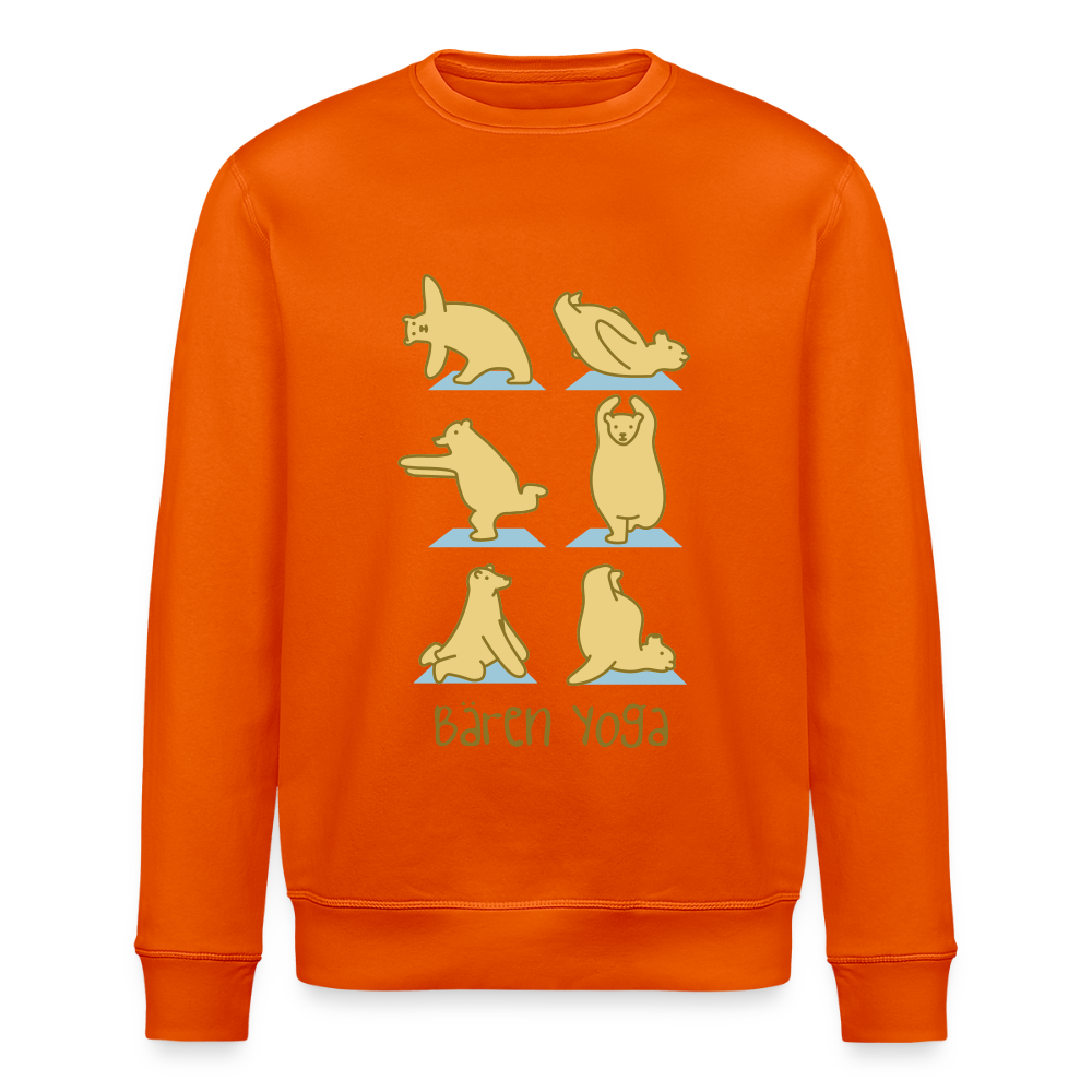 Bären Yoga - Unisex Bio Sweatshirt - Tieforange