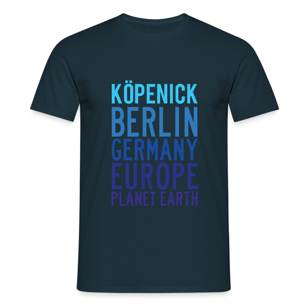 Köpenick Planet Earth - Männer Premium T-Shirt - Navy