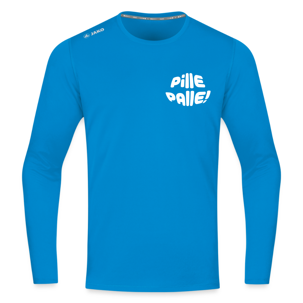 Pille Palle - Männer Sport Langarmshirt - Saphirblau