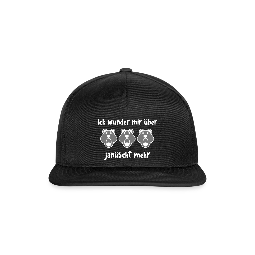 Ick wunder mir - Snapback Cap - Schwarz/Schwarz