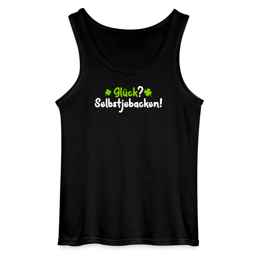 Glück? Selbstjebacken - Männer Tank Top - Schwarz