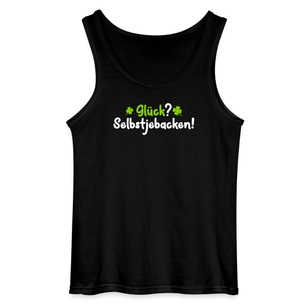 Glück? Selbstjebacken - Männer Tank Top - Schwarz