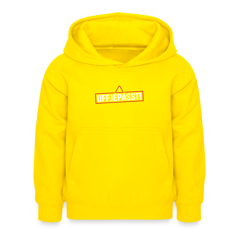 Uffjepasst! - Kinder Hoodie - Gelb