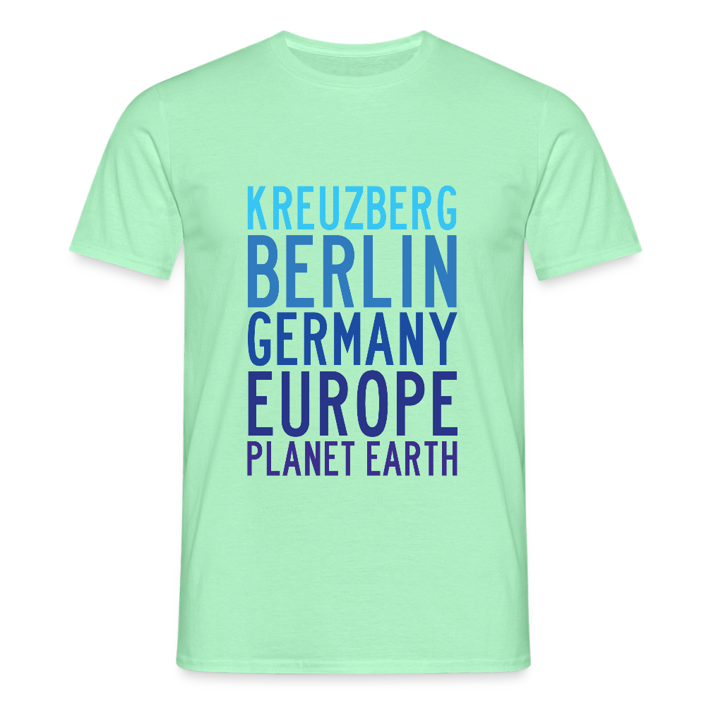 Kreuzberg - Planet Earth - Männer Premium T-Shirt - Mintgrün