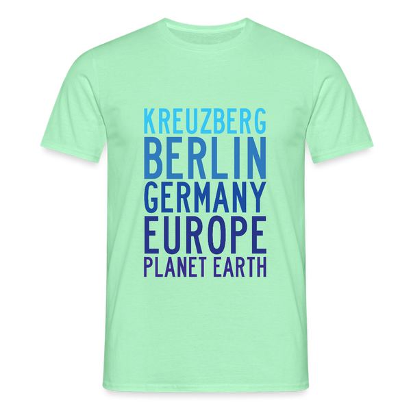 Kreuzberg - Planet Earth - Männer Premium T-Shirt - Mintgrün