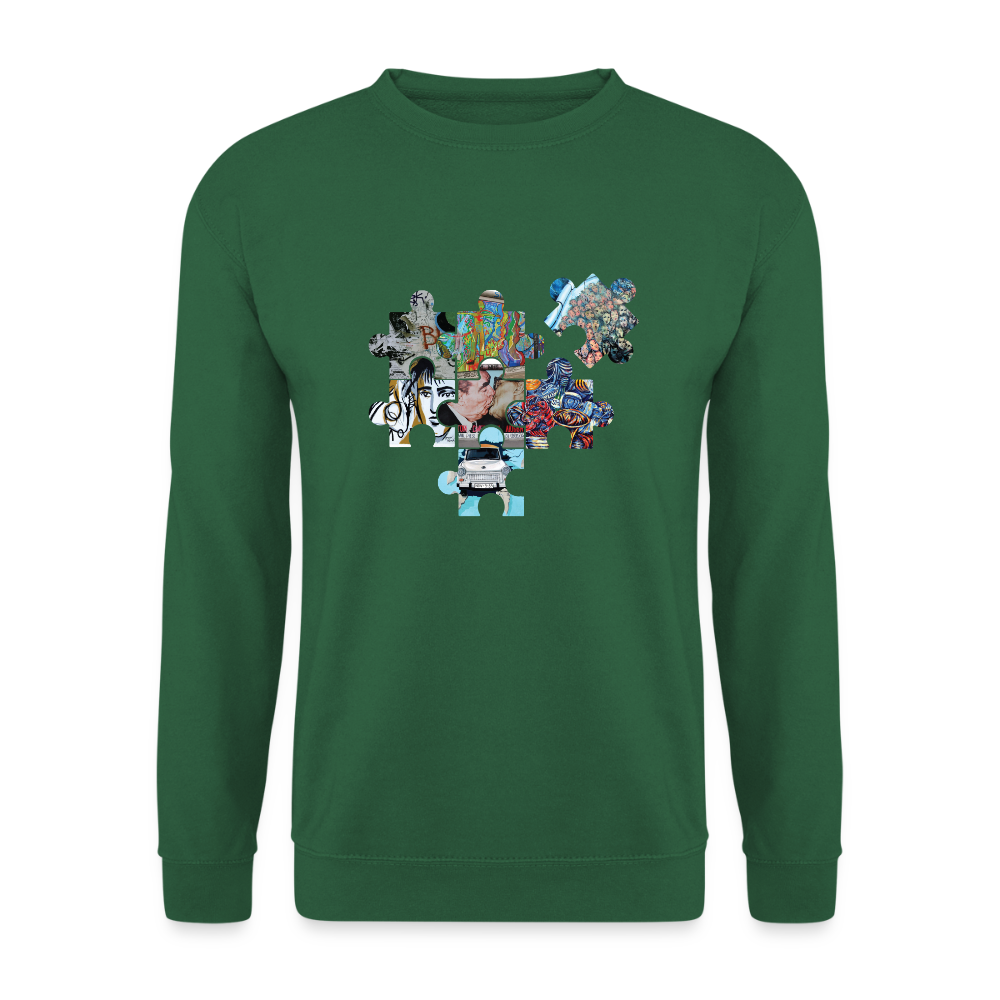 Berliner Mauer Puzzle - Unisex Pullover - Grün