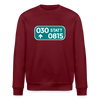 030 statt 0815 - Unisex Bio Sweatshirt - Burgunderrot