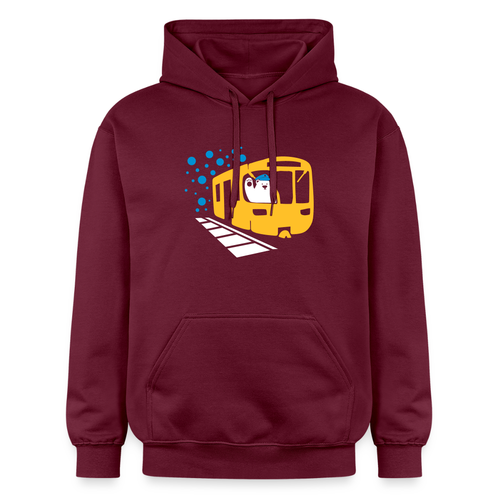 Bär in U-Bahn Kommt - Hoodie - Maroon