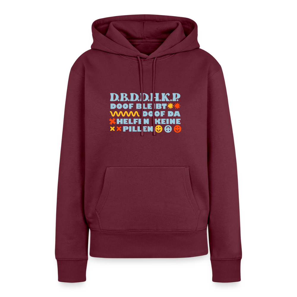 d.b.d.d.h.k.P - Frauen Premium Hoodie - Burgunderrot