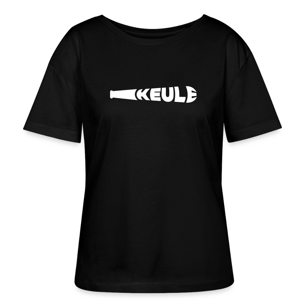 Keule - Relaxed Rundhals Frauen Bio-T-Shirt - Schwarz