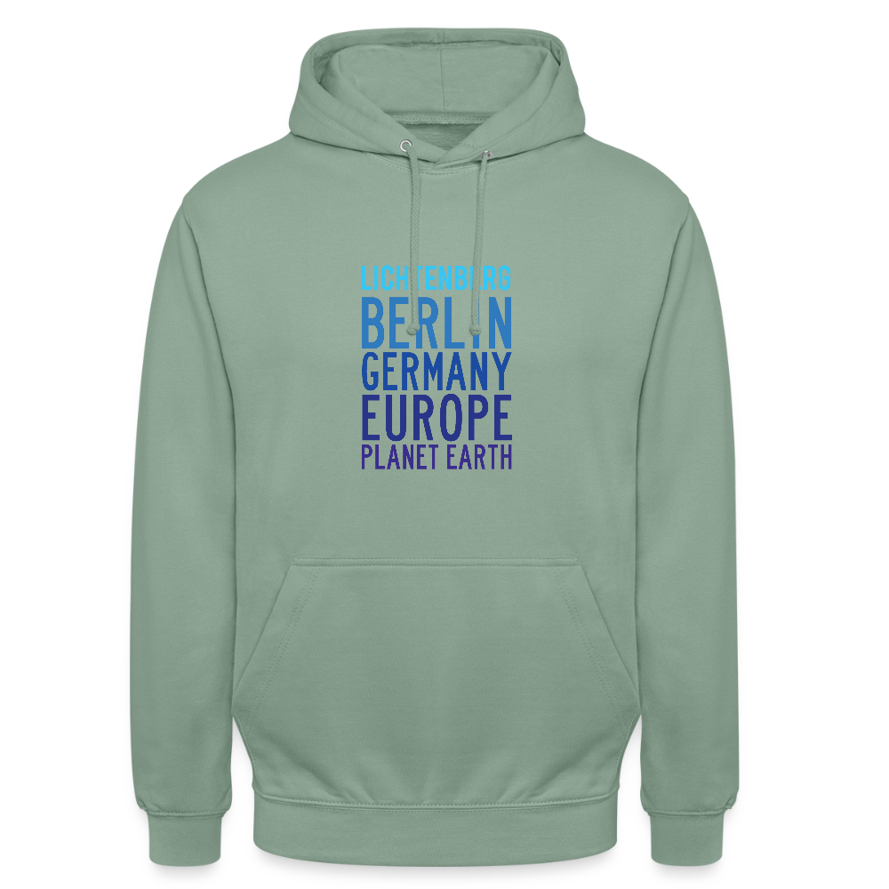 Lichtenberg Planet Earth - Unisex Hoodie - Graugrün