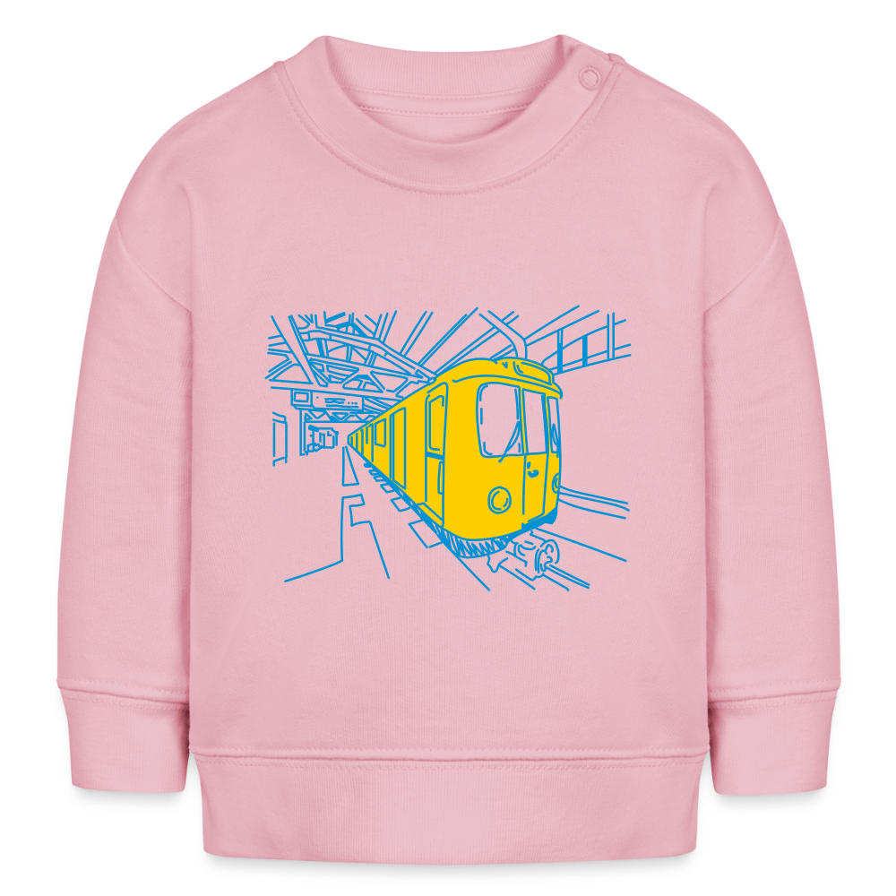 U-Bahn in Linien - Baby Bio Pullover - Hellrosa